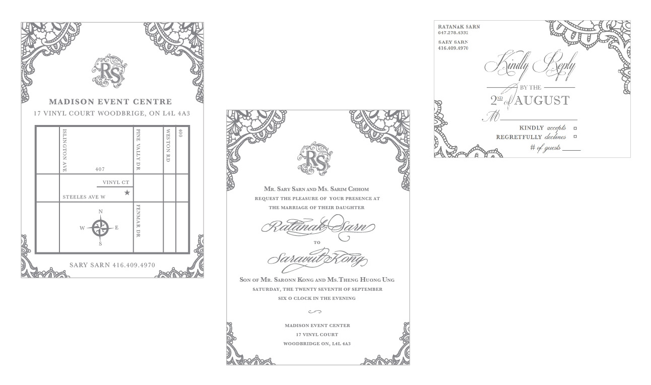Monogram & Wedding Invitation